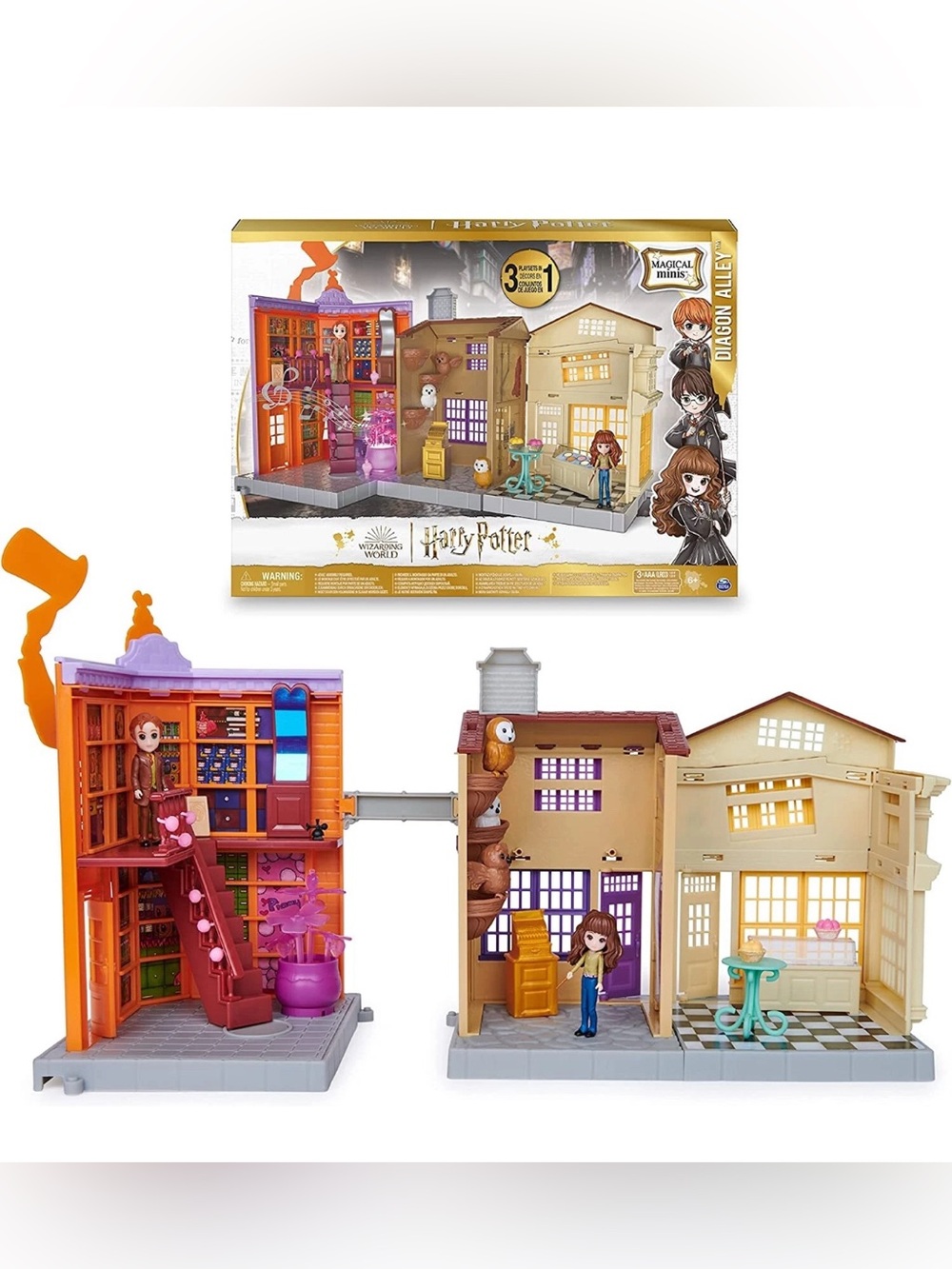 Wizarding World Harry Potter Magical Minis 3-in-1 Diagon Alley Playset. New